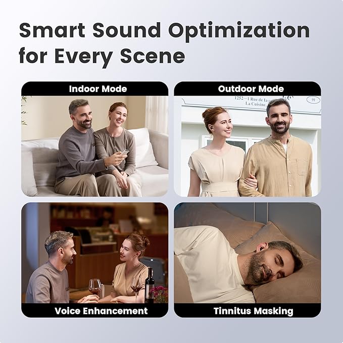 Edifier Bluetooth OTC Hearing Aids for Seniors, APP Control, Bluetooth In the ear Hearing Aids, Nearly Invisible Hearing Aid, Rechargable Comfort Design Wireless Music Phone Call (Brown) (H Brush)