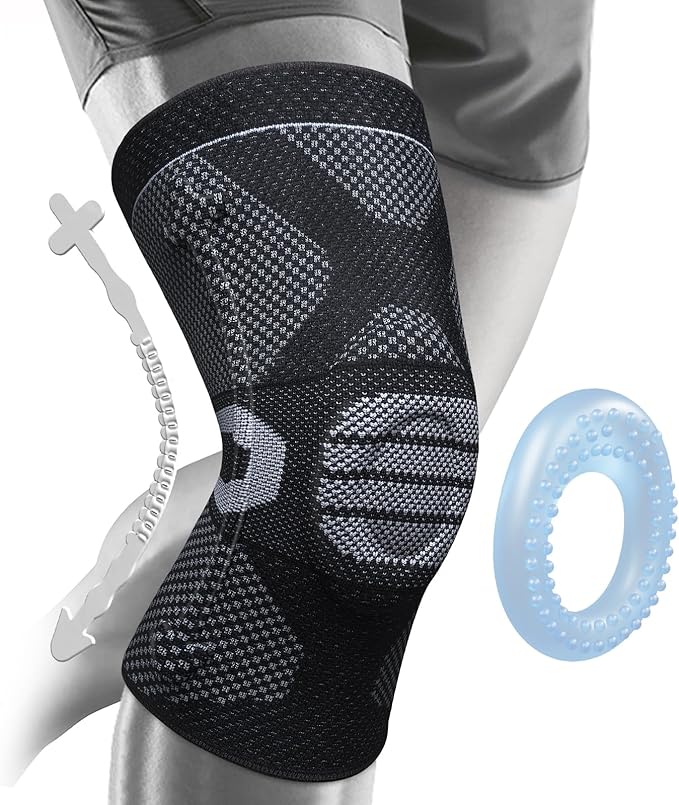NEENCA Professional Knee Brace for Pain Relief, Medical Knee Compression Sleeve, Upgraded Knee Support with Horizontal Knit Tech for Meniscus Tear, ACL, Arthritis, Joint Pain, Runner, Workout...