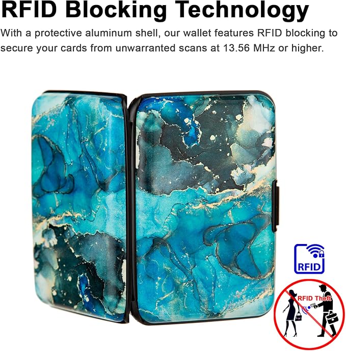 Credit Card Holder Small RFID Blocking Wallet Business Metal Slim Mini Aluminum Hard Case for Women Men