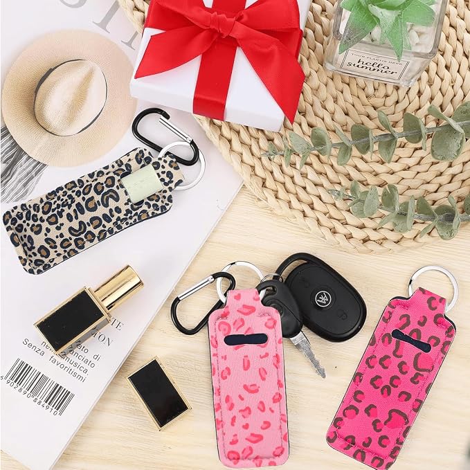 Chapstick Holder Key Chain Lipstick Holder Lip Balm Holder Keychain | Stocking Stuffers Gift, Compatible with Chapstick, Lip Balm and Lipstick, Bag Charm Accessories, Gifts for Women Friend