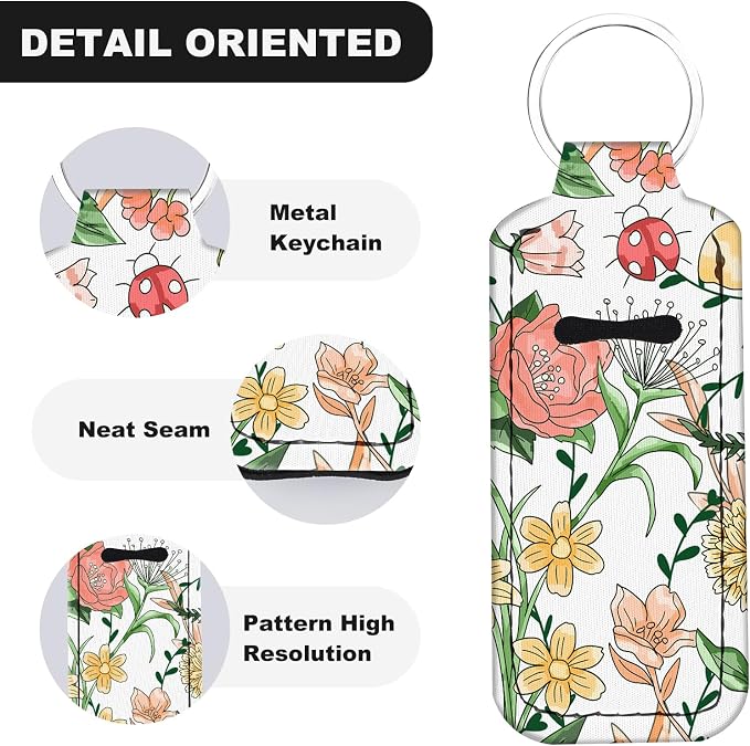 Chapstick Holder Keychain Lip Balm Holder with Clip