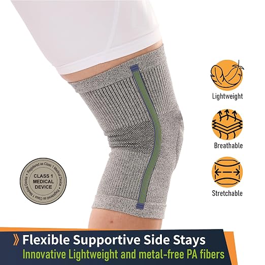 Comforband Premium Recovery Knee Compression Support – Germanium & Bamboo Charcoal Infused Knee Brace for Improved Circulation, Joint Stability, and Pain Relief (XX-Large)