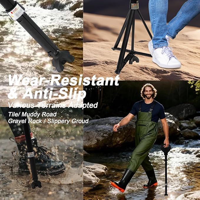 Walking Cane with Seat Folding Lightweight, Portable Cane Seat with Carry Bag, Walking Stick with Seat for Seniors & Adults, Foldable Adjustable Cane Chair for Travel Hiking
