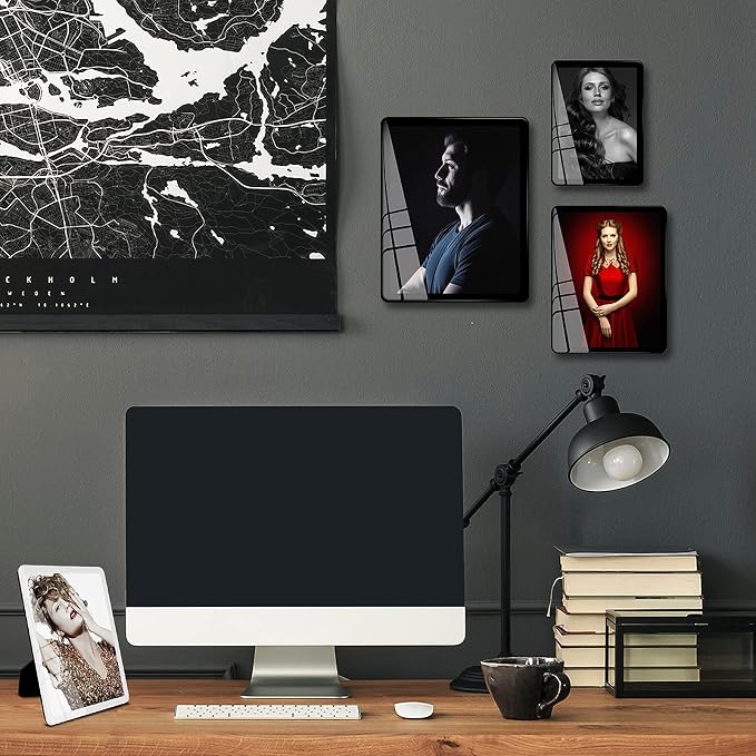 Bluesun 5x7 Picture Frames 3 Packs,Vertical & Horizontal Wall & Tabletop | 5×7 Black Photo Frames Set of 3 with Tempered Glass & Rounded Corners, 7x5 Frames for Home Office Families & Friends