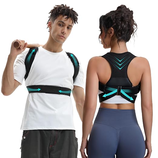 Posture Corrector for Men and Women, Breathable Back Brace, Lumbar Support, Super Lightweight Posture, Neck, Shoulders and Back, Straight Shoulders (X-Large)