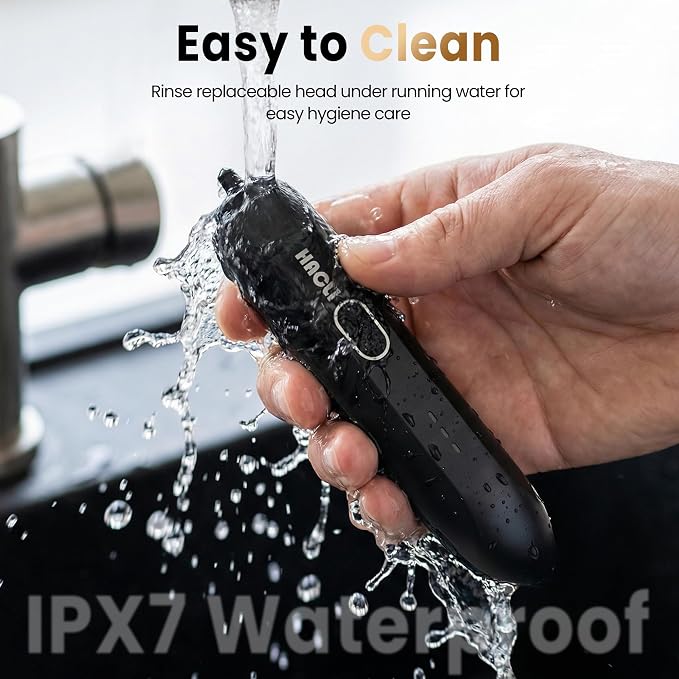 Nose Hair Trimmer for Men Women - HACLI Electric Painless Nose Hair Clipper, 8000RPM Powerful Motor, IPX7 Waterproof, Safe & Quiet, Replaceable Head, Travel Lock USB-C Rechargeable
