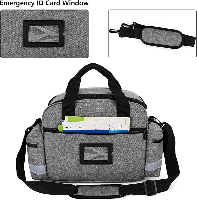 Trunab Home Health Nurse Bag Medical Bag Organizer with Handle | with Shoulder Strap for Home Visit, Travel, Nursing Student