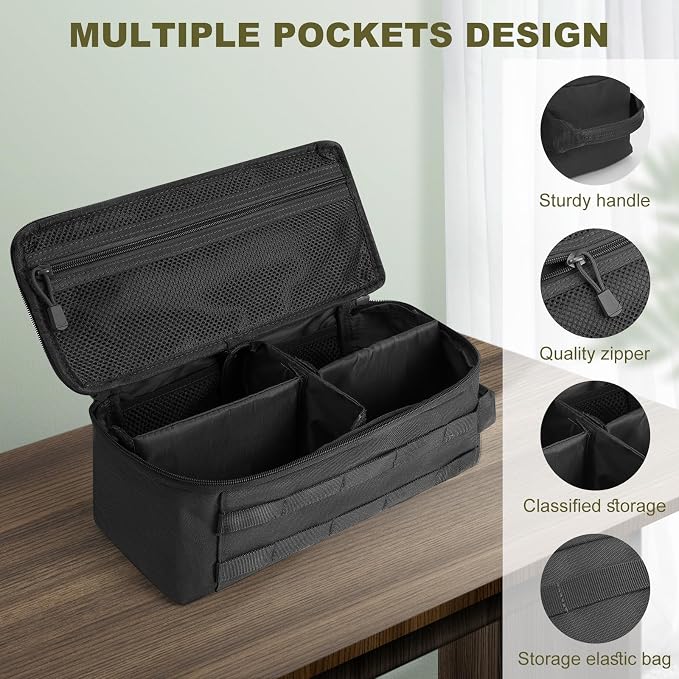 Travel Medicine Bag,Medication Pill Bottle Organizer Empty Case | Medicine Bag For Traveling,Hold Large Pill Bottles,Empty First Aid Bag