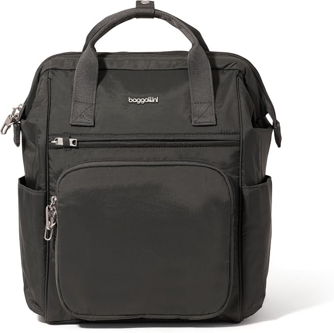 Baggallini Securtex Anti-Theft Windsor Backpack for Travel, Work & College, RFID & Locking Zipper, Up to 16" Laptop