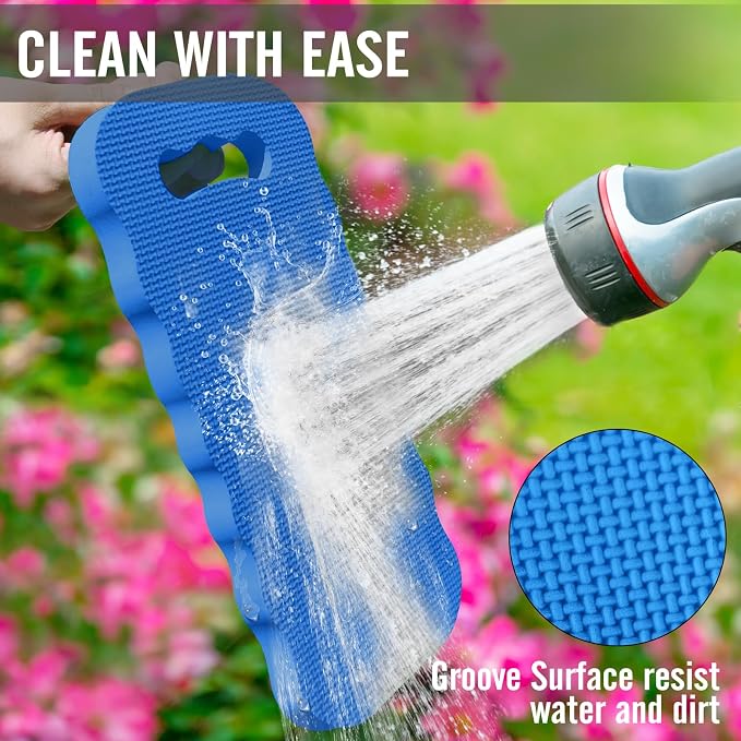 Altdorff Thick Kneeling Pad 2 Pack, Waterproof, Comfortable Garden Kneeling Pads Stain Resistant, Multi-Functional Kneeler Pad for Gardening, Baby Bath, Yoga, Praying and Exercise (Blue)