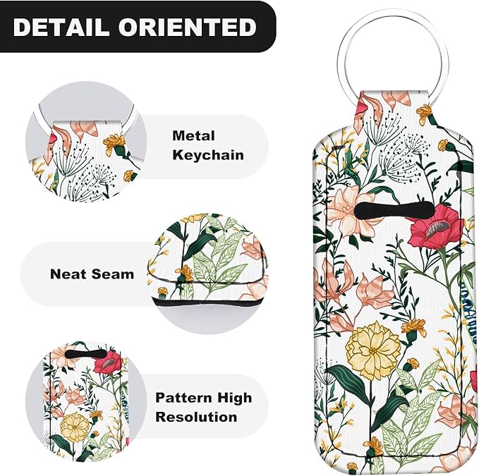Chapstick Holder Keychain Lip Balm Holder with Clip