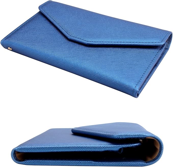 Passport Holder Travel Wallet Organizer for Women,Honolulu Blue | RFID secure, 6 card slots, 15 sim pockets, passport holder with zip-around wallet, slim fit for women travelers.