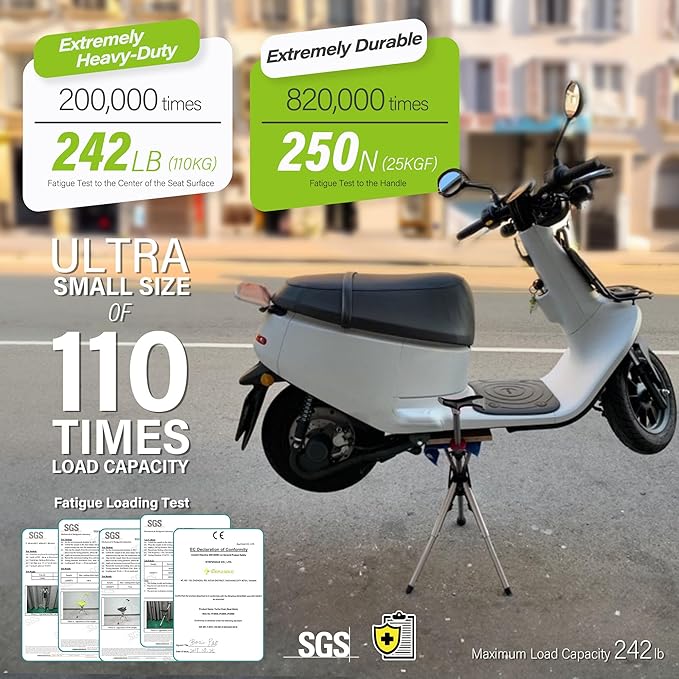 STEP2GOLD Ta-Da Chair, Portable Trekking Hiking Pole, Folding Walking Stick with Seat, Walking Cane with Chair, Foldable Chair, Lightweight Aluminum, Easy Carry and Storage, Anti-Slip