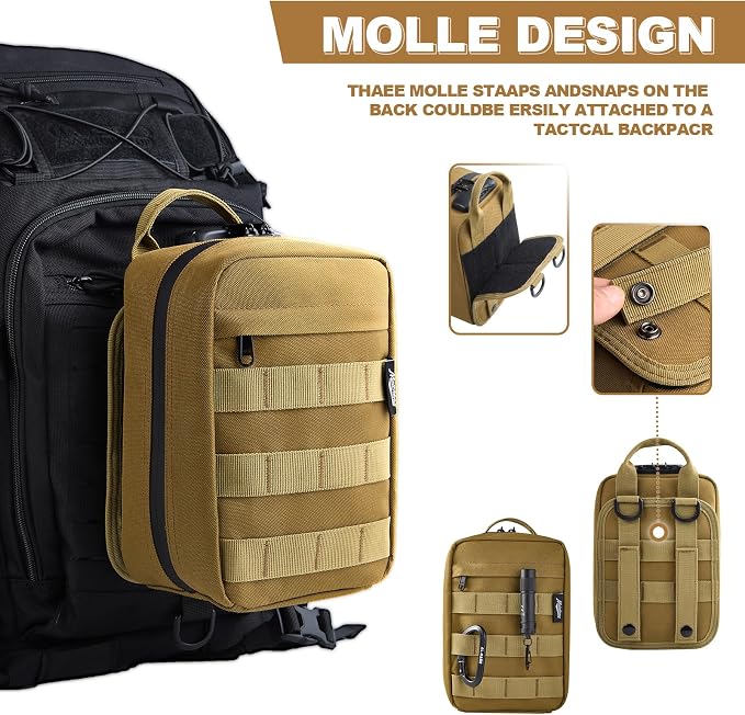 Storage Bag with Combination Lock Travel Medicine Lock Box Carbon Lined Tactical Molle Pouch Mini Money Organizer Container Case
