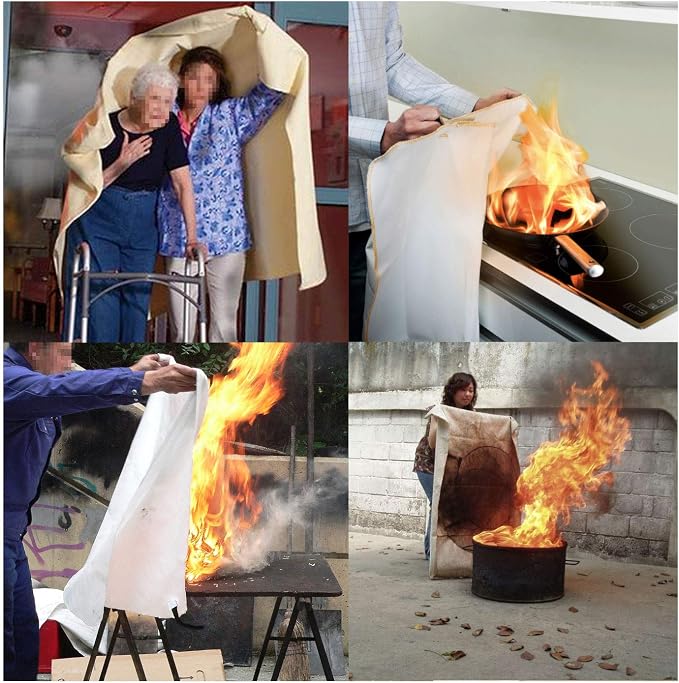 Welding Blanket Heavy Duty Fiberglass Fire Blanket Protect Work Area from Sparks (80 x 80 inches)