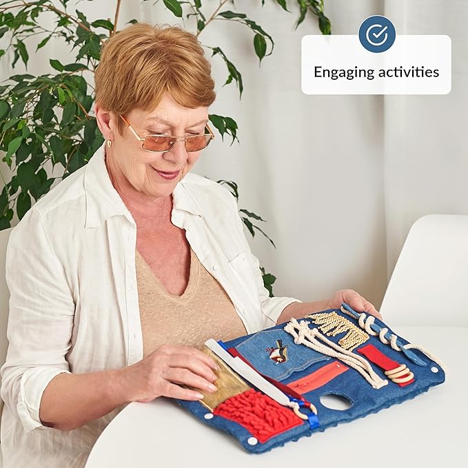 Fidget Wrist Cuff Sensory Toys | Fidget Toys for Dementia | Dementia Products for Elderly | Anxiety Sleeve | Gifts and Activities for Seniors with Alzheimer’s or Dementia