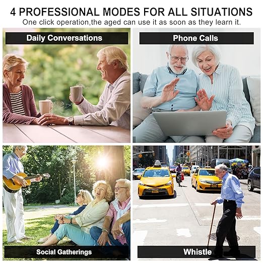 Rechargeable True Hearing Aids for Seniors Not Amplifiers Hearing Loss with Noise Cancellation 16 Channel Digital & Invisible Design with Charging Box