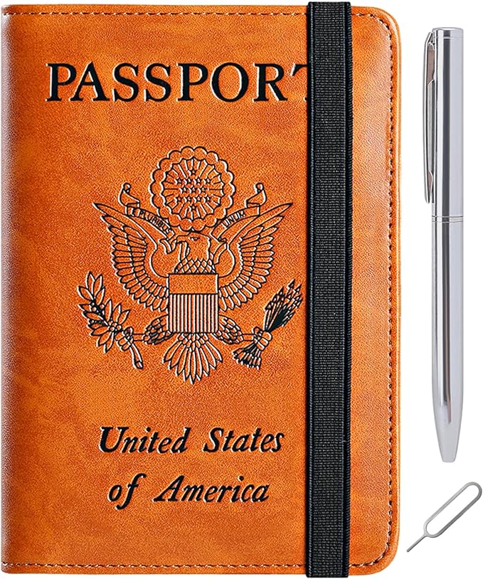 Passport Holder, Travel Essentials, Passport Cover, RFID Travel Wallet | Passport Wallet, Travel Accessories, RFID Blocking, Synthetic Leather Card Case, International Must Haves, For Women Men