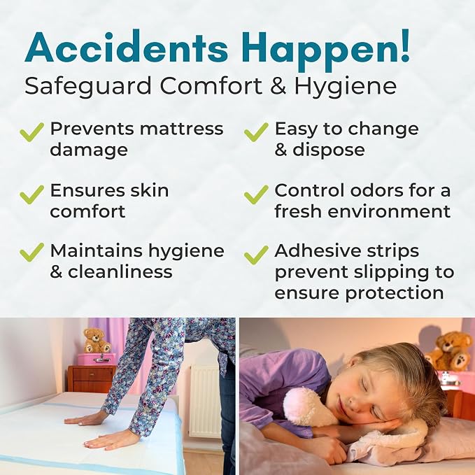 Nurture Heavy Duty Ultra Absorbent Bed Pads Chux Underpads - 36x36, 40 Pack | Waterproof disposable liners for adult incontinence chucks offer hospital grade protection, keeping sheet surfaces dry