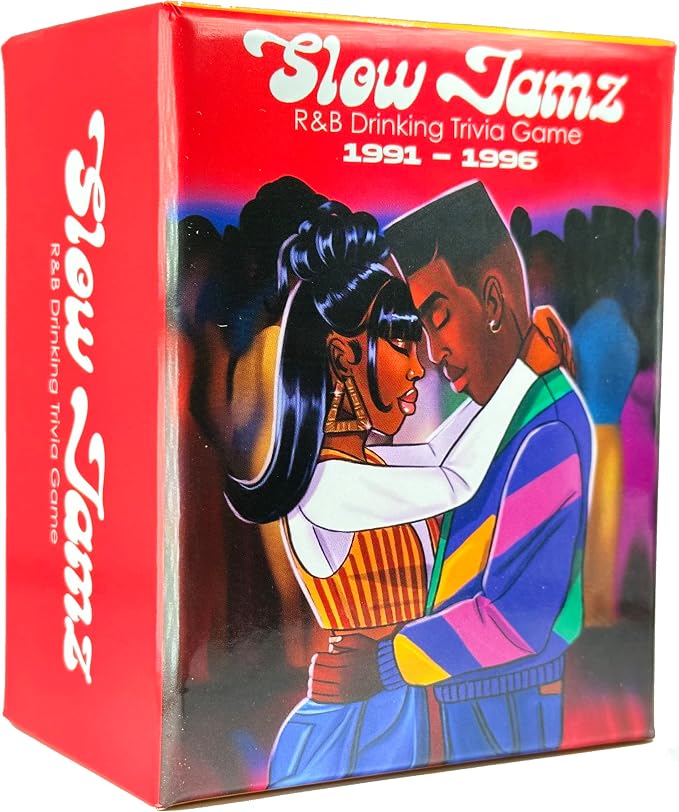 Black Owned Slow Jamz 90s R&B Music Trivia Drinking Game – Elevate Your Game Night with Smooth Throwback Hits and Fun Challenges Urban Trivia for Bachelorette Bachelor Party Games
