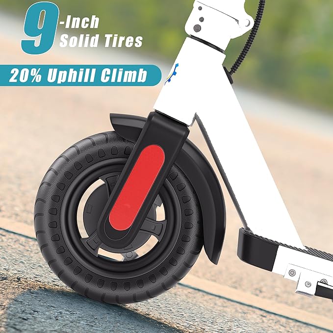 Caroma Electric Scooter with Seat Option,500/350W Motor Up to 25/20 Miles Range & 25/20 MPH Speed,9" Tires,Adjustable Electric Scooter for Adults,Foldable Commuting