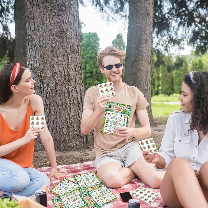 Summer Bingo Cards, 24 Players Tropical Hawaiian Party Bingo Game Cards Summer Party Games for Birthday Holiday Party Wedding School Classroom Group Activities Favors Supplies