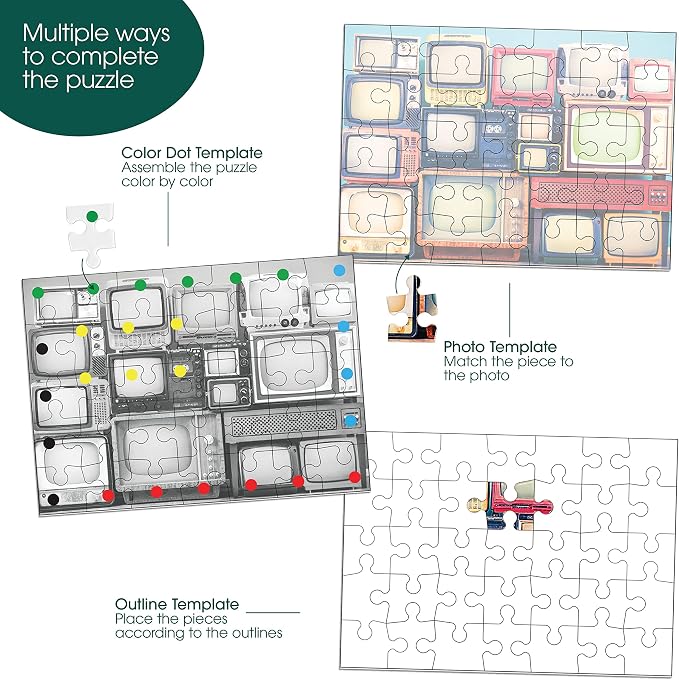 Keeping Busy Broadcasting Dementia Puzzles Activities for Seniors | Alzheimer Products for Elderly Patients | Fun Memory Game Toy & Cognitive Brain for Senior Citizens w/Memory Loss or Alzheimers 35PC