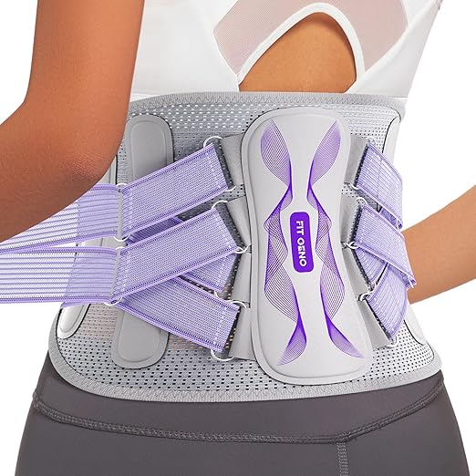 Fit Geno Back Brace for Women Lower Back Pain Relief: Adjustable Support with Ergonomic Lumbar Pad for Herniated Disc Sciatica and Lumbar Strain - Breathable Design (2XL/3XL/4XL)