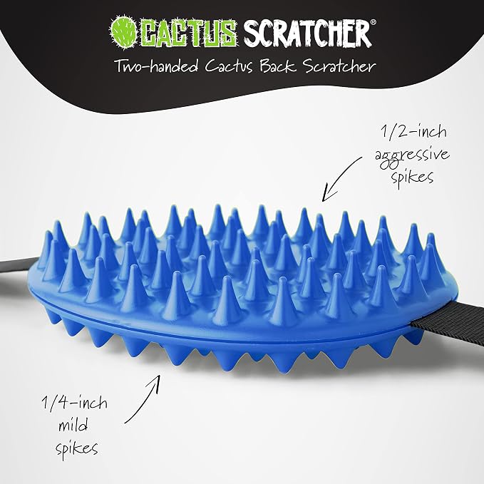 Original Back Scratcher - 2-Sided Back Scratching Tool for Hard-to-Reach Area, Durable 45" Strap with Ball Handles for Towel Like Operation, Universal Gifts for Men and Women, Blue