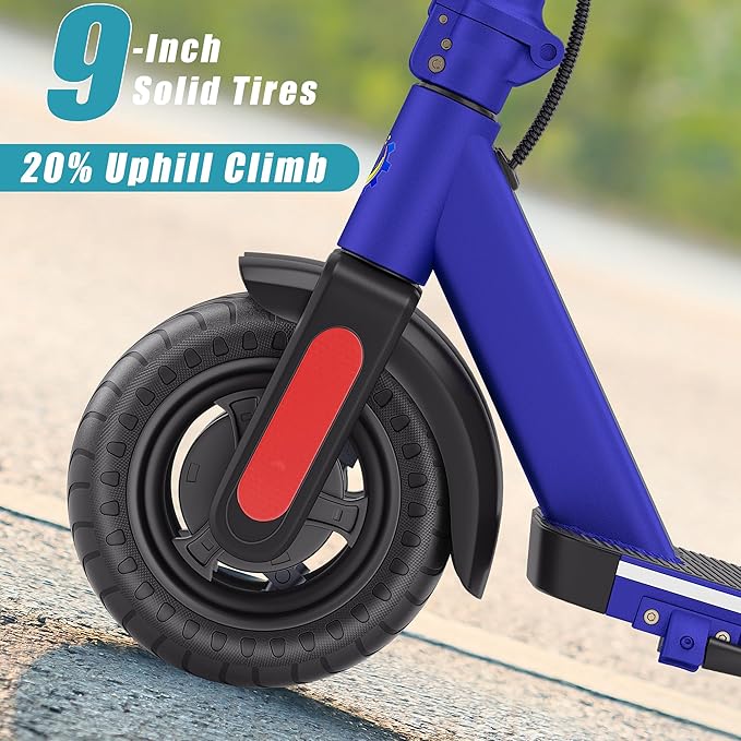 Caroma Electric Scooter with Seat Option,500/350W Motor Up to 25/20 Miles Range & 25/20 MPH Speed,9" Tires,Adjustable Electric Scooter for Adults,Foldable Commuting