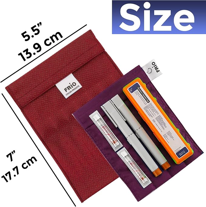 FRIO Cooling Wallet - Insulin & GLP-1 Cooler for 45+ Hours - Red - Large
