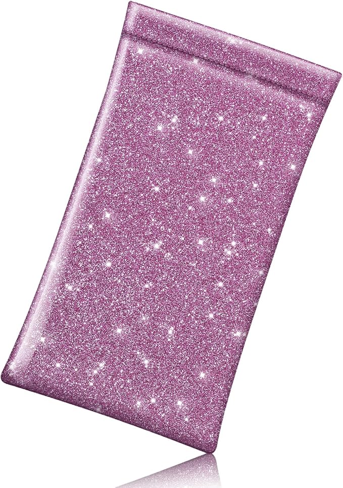 FINTIE Soft Eyeglasses Case with Cleaning Cloth, Portable Squeeze Top Vegan Leather Glasses Pouch, Sunglasses Eyewear Bag