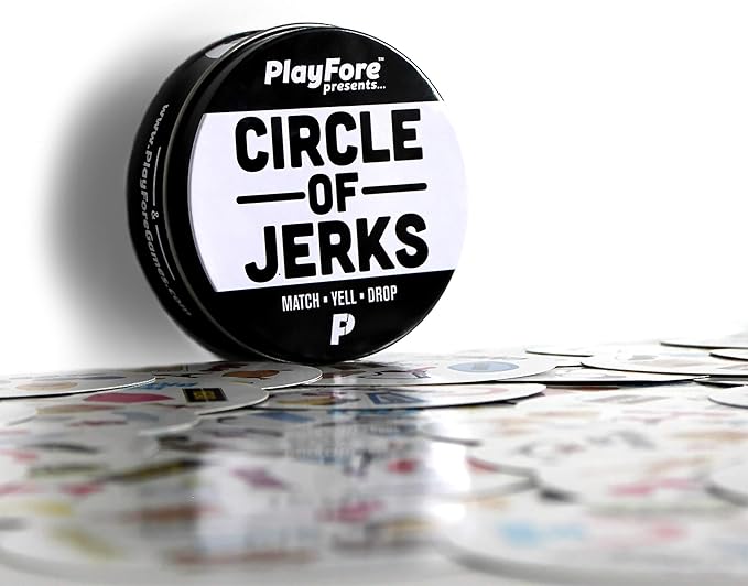 Circle of Jerks: The Fast-Paced Party Card Game for Adults - Competitive, Funny, Easy to Learn, 2 Players, Couples Game
