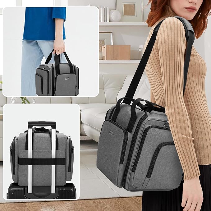 BAFASO Large Pill Bottle Organizer with 4 Inner Removable Pouches, Gray | Medicine Bag Come with Shoulder Strap, BAG ONLY.