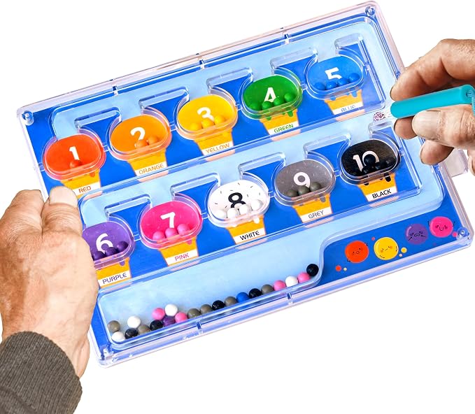 Memory Game for Senior, Dementia Activity Alzheimers Products for Elderly | Wooden Handhold Easy Magnetic Color & Number Activities for Parkinson Patients, Memory Care Cognitive Puzzle Matching Board