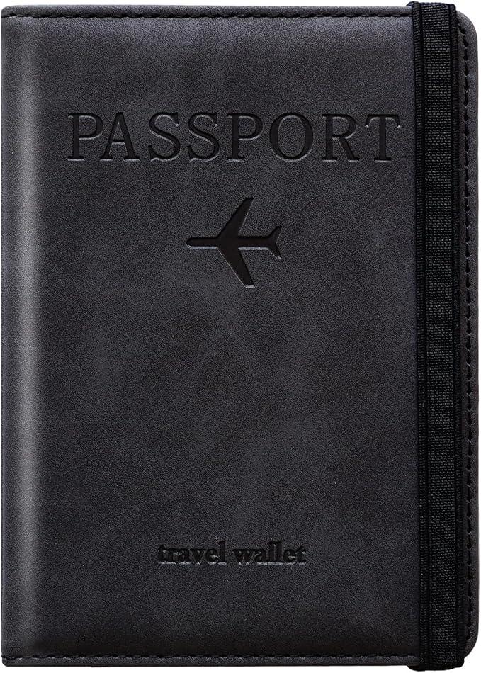 Passport Holder for Travel Women and Men RFID Passport Holder with Card Slots Holder Passport Case Passport cover Passport Wallet Travel Essentials and Accessories