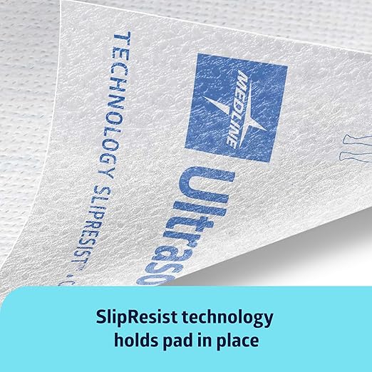 Medline Ultrasorbs Drypads with SlipResist Technology, 30" x 36", 70 Count, Super Absorbent Disposable Bed Pads, Incontinence Bed Pads, Adult Bed Pads, 10x More Absorbent, Chucks for Adults, Elderly