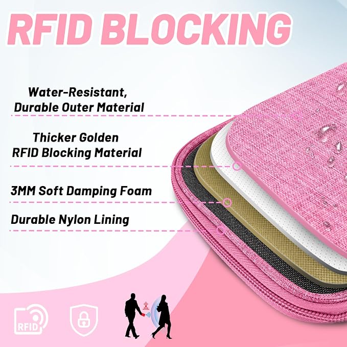Passport Holder for Travel, RFID Blocking Wallet for Couples Men and Family | Multi-compartment organizer holds passports, cards, tickets, IDs and cash for women, couples and international family travel