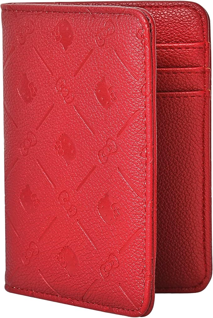 Hello Kitty Passport Holder for Travel Women Official License, Burgundy Red | Passport Cover, Sanrio Gifts