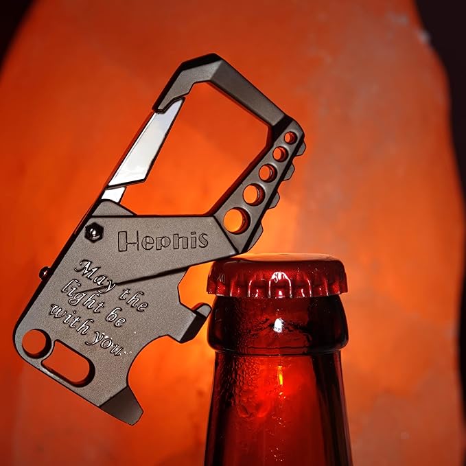 Skull Heavy Duty Key Chain,Car Emergency Escape Tool, Seat belt Cutter,Bottle Opener,Carabiner Car Key Chains