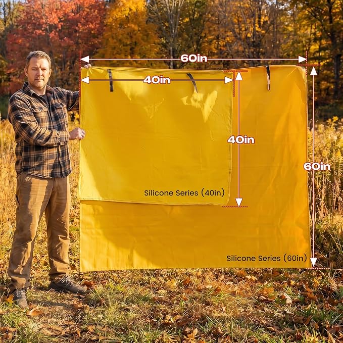Fire Blanket | Not Prickly Prepared Fire Suppression | 60"x60" Fire Blankets Emergency for Home and Kitchen