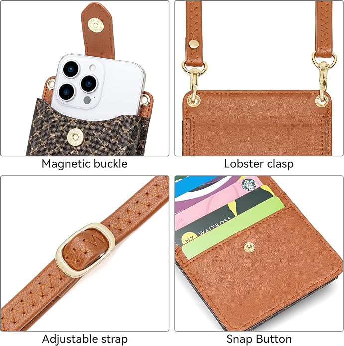 Peacocktion Small Crossbody Cell Phone Purse for Women, Lightweight Mini Small Crossbody Bags for Women with Card Slots