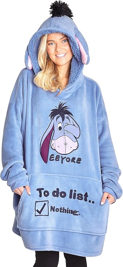 Disney Stitch Blanket Hoodie for Women Teens, Wearable Oversized Fleece Hooded Poncho with Pocket, Cozy Gifts for Women