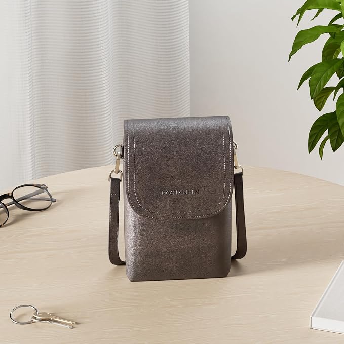 BOSTANTEN Small Crossbody Bag for Women Designer Cell Phone Purse | Vegan Leather, Multiple Pockets, Card Slots, Compact Size for Phone, Cards and Keys, Daily Travel Shopping Use
