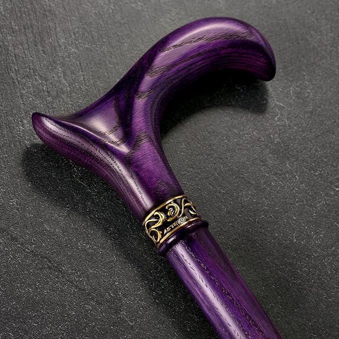 Asterom Walking Cane - Handmade, Ergonomic, Wooden - Canes for Men & Women - Walking Sticks for Seniors, Unique, Wood