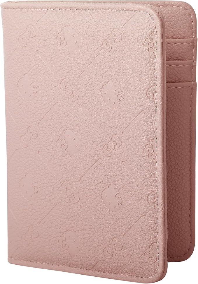 Hello Kitty Passport Holder for Travel Women Official License, Blush Pink | Passport Cover, Sanrio Gifts