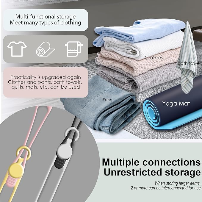 30Pcs Nearockle Silicone Cable Ties for Bundling Earphone, Phone Charger, Computer Cords, Reusable Cord Organizer Cable Management in Home,Office,Kitchen,School (6 Colors)