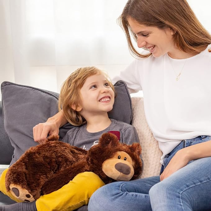 ODOXIA Weighted Lap Pad for Kids 5Lbs | Calming & Comforting | Teddy Bear Animal | Sensory Product | Blanket for Special Needs | Carrying Bag Included