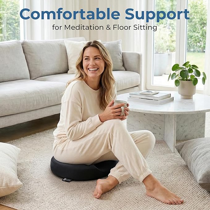 5 STARS UNITED Donut Pillow Hemorrhoid Tailbone Cushion – Large Cushion for Pain Relief – Coccyx, Prostate, Sciatica, Pelvic Floor, Pressure Sores, Pregnancy, Postpartum Recovery, Gray