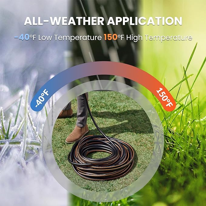 Giraffe Tools Leader Hose 6ft x 5/8", Short Water Hose Heavy Duty, Lightweight, Flexible Hybrid Hose, Female to Female Fittings